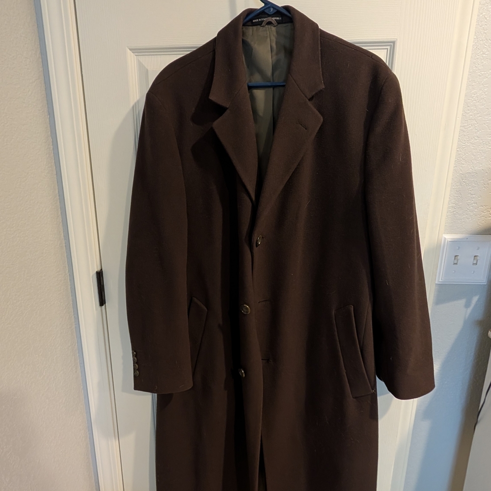 Moda Giovane Classic Vintage Brown Wool Coat